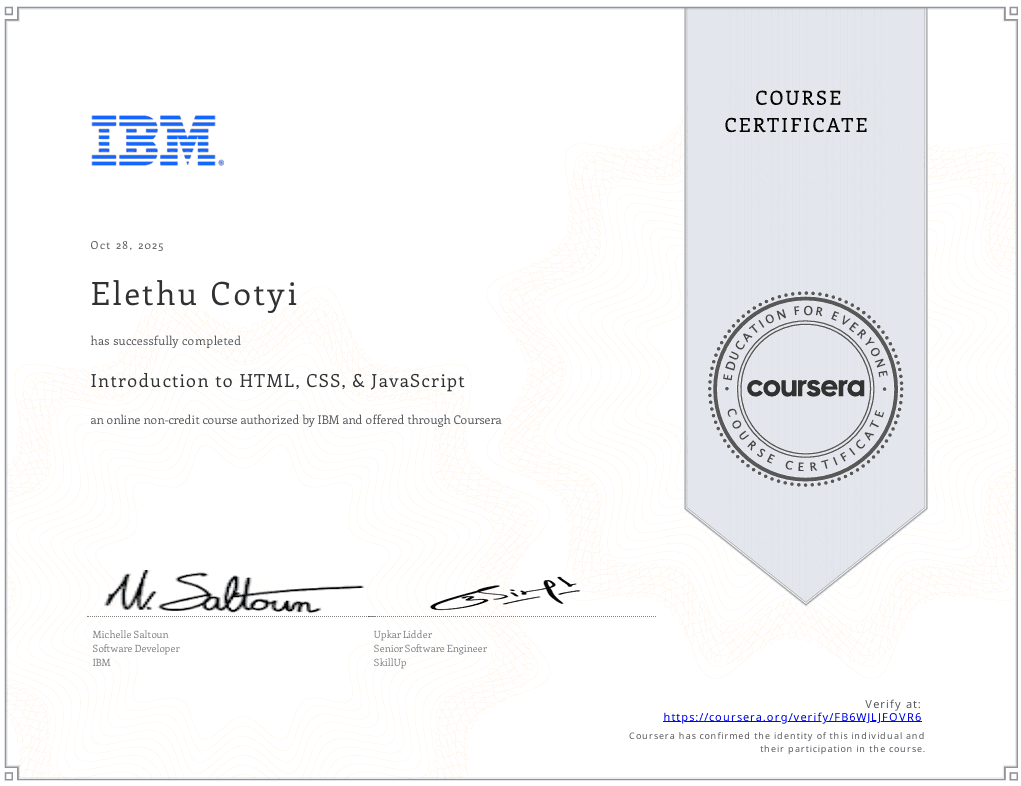 IBM Full Stack Certificate 12